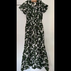 Anthropologie Somerset Maxi Dress in Hunter Paisley, US 1X